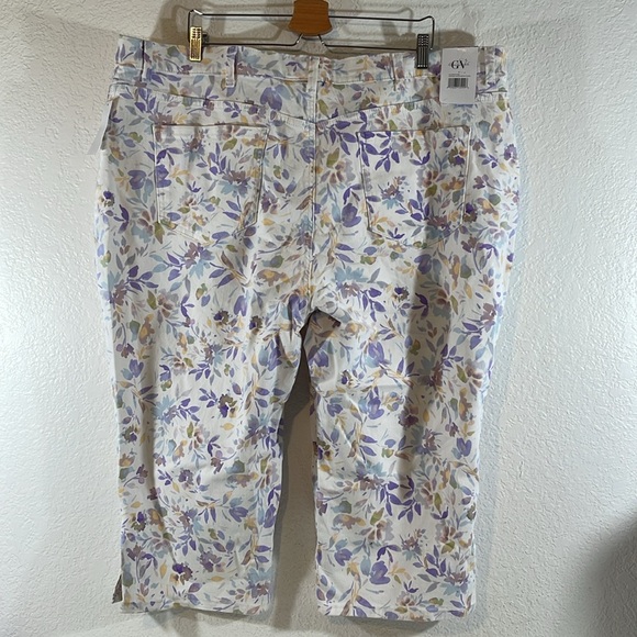Gloria Vanderbilt Amanda Capri Vintage White Bahia Flora Size 24W MSRP $54 NEW - Picture 6 of 15